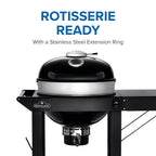PRO22 Charcoal Kettle Grill, Black with Cart