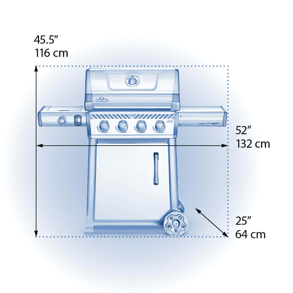 Freestyle™ PRO 425 Propane Gas Grill with Infrared Side Burner, Matte Black