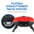 TravelQ™ 285 Portable Propane Gas Grill with Griddle, Red