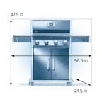 Rogue® 525 Propane Gas Grill, Black