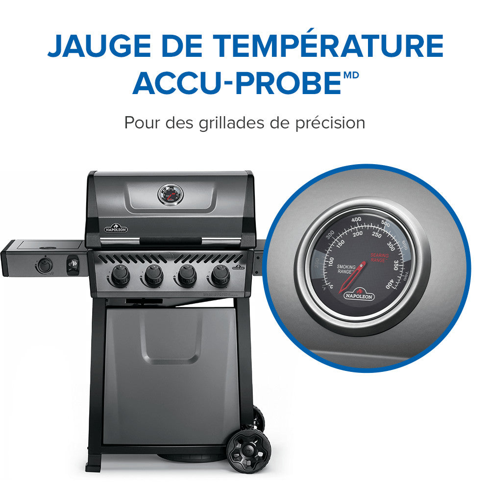 Freestyle™ 425 Propane Gas Grill with Range Side Burner, Graphite Grey