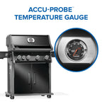 Rogue® PRO 525 Propane Gas Grill with Infrared Side Burner, Black