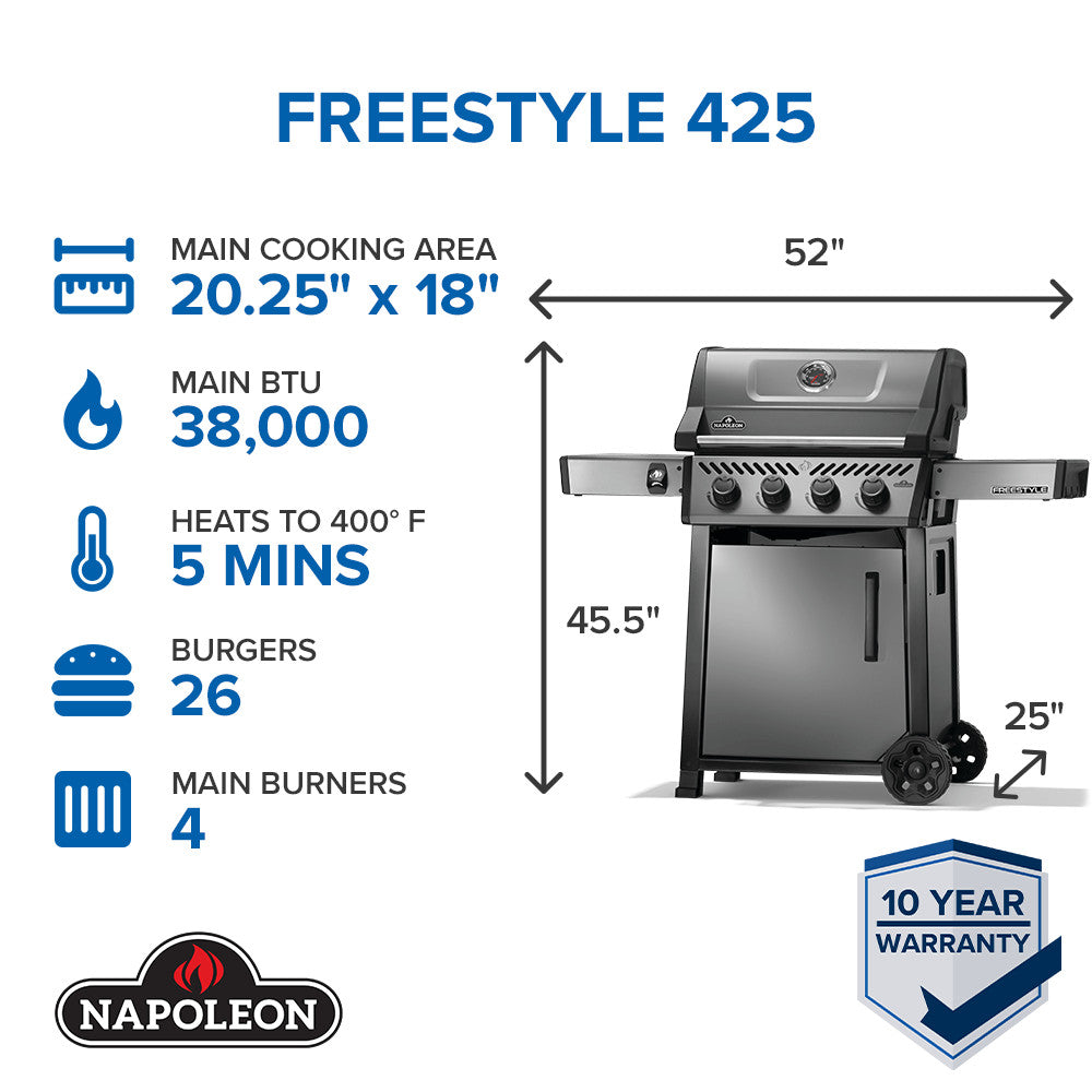 Freestyle™ 425 Natural Gas Grill, Graphite Grey