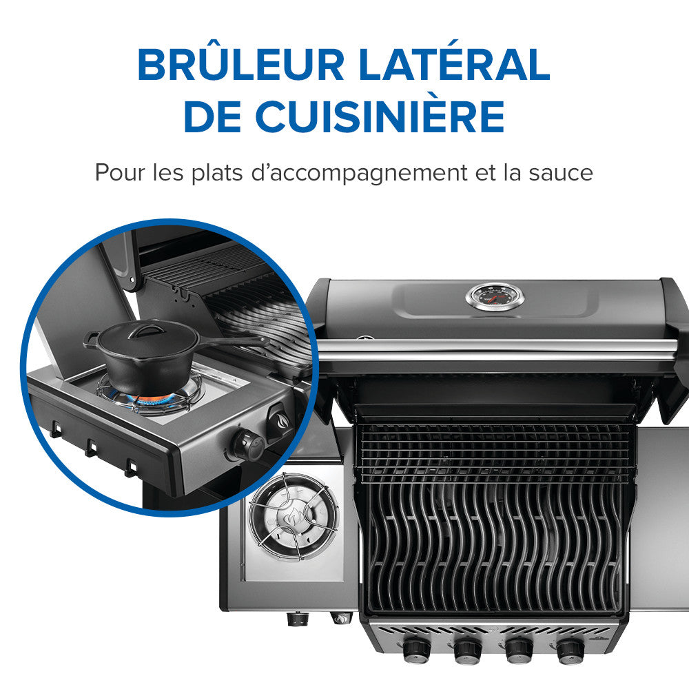 Freestyle™ 425 Propane Gas Grill with Range Side Burner, Graphite Grey