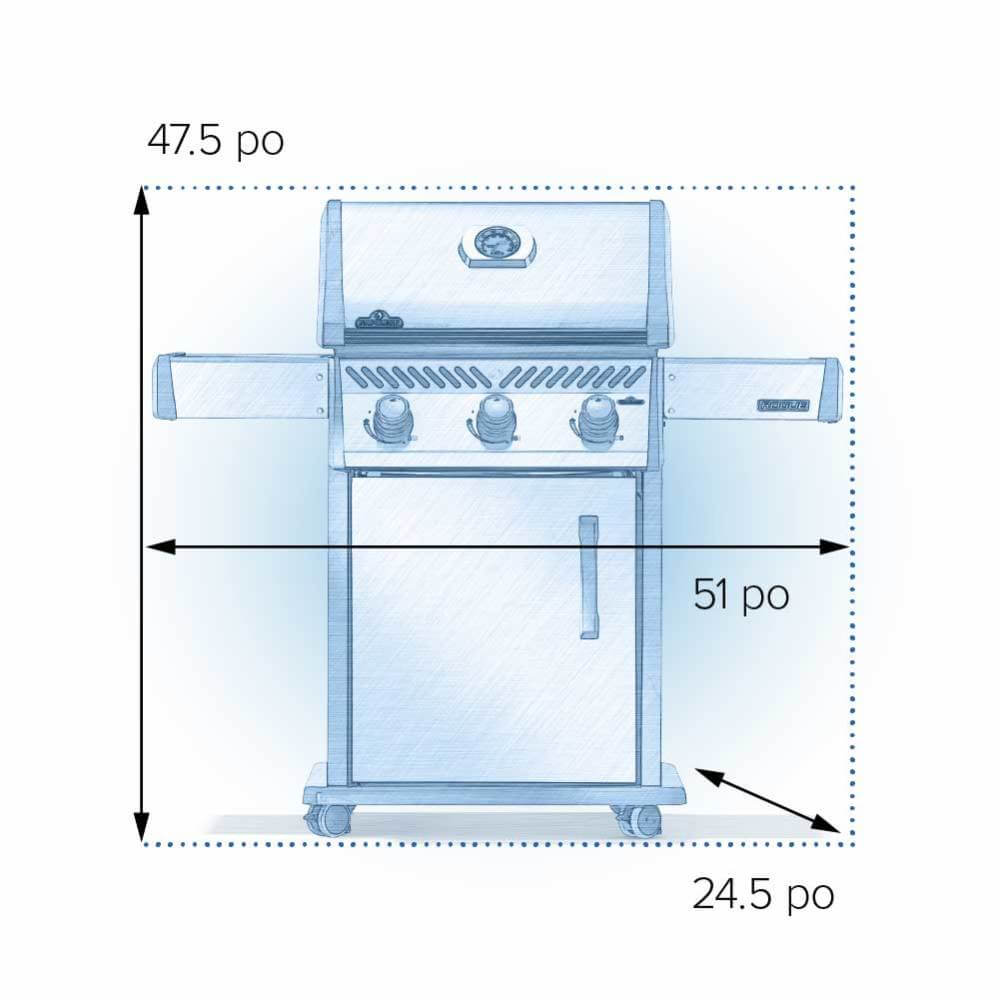 Rogue® 425 Propane Gas Grill, Stainless Steel