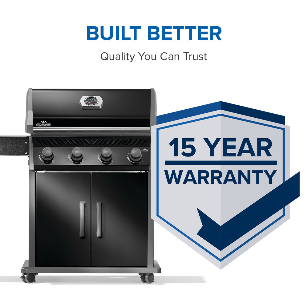 Rogue® 525 Natural Gas Grill, Black, Stainless Steel Grids