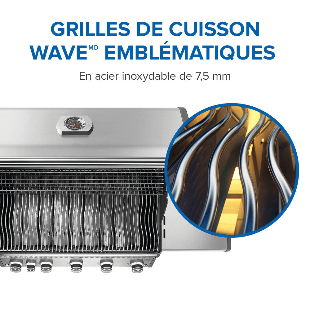 Rogue® PRO 625 Propane Gas Grill with Infrared Side Burner, Stainless Steel