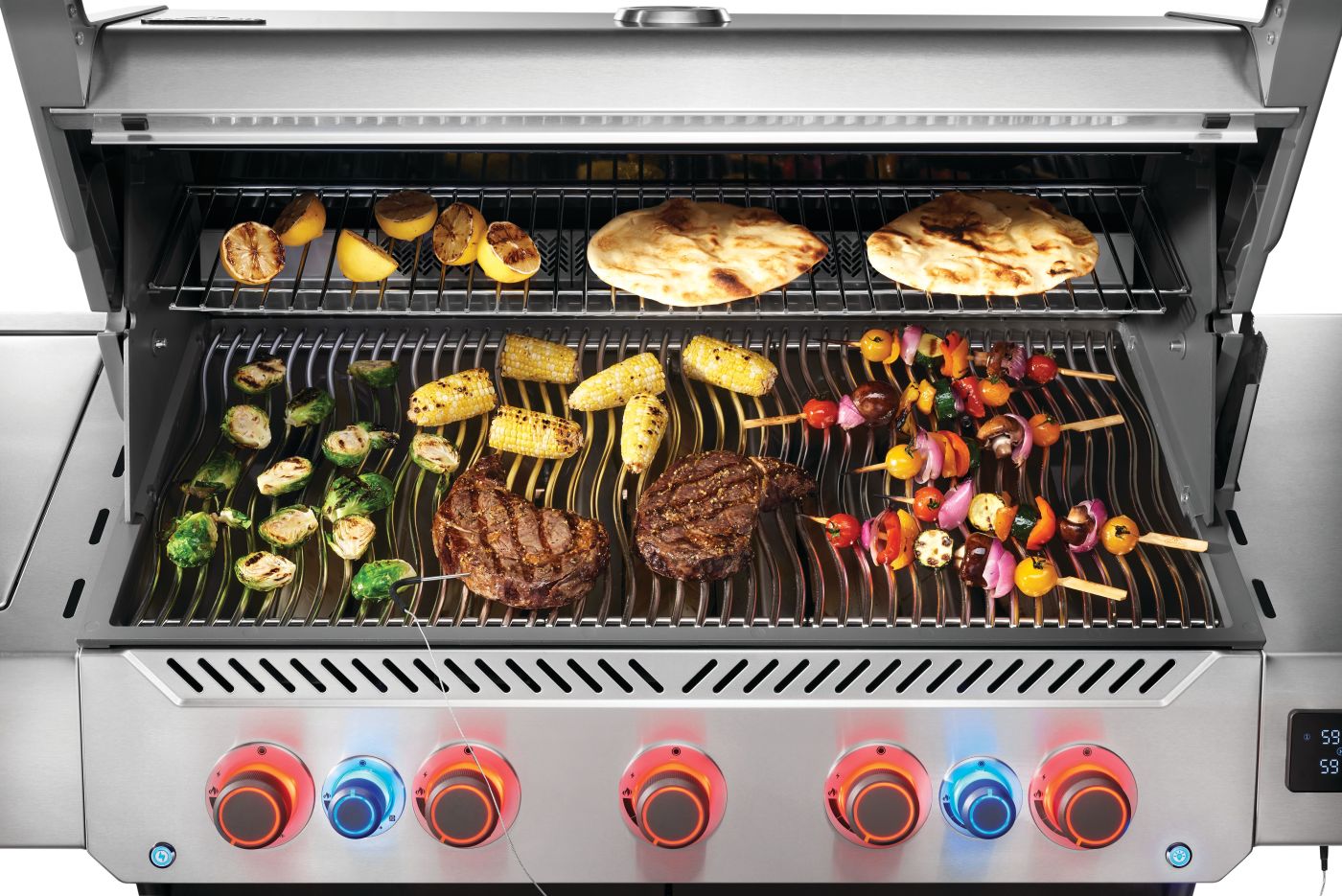 Prestige® 665 Connected, Propane Grill with Infrared Side and Rear Burner, Stainless Steel