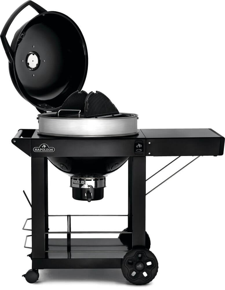 PRO22 Charcoal Kettle Grill, Black with Cart