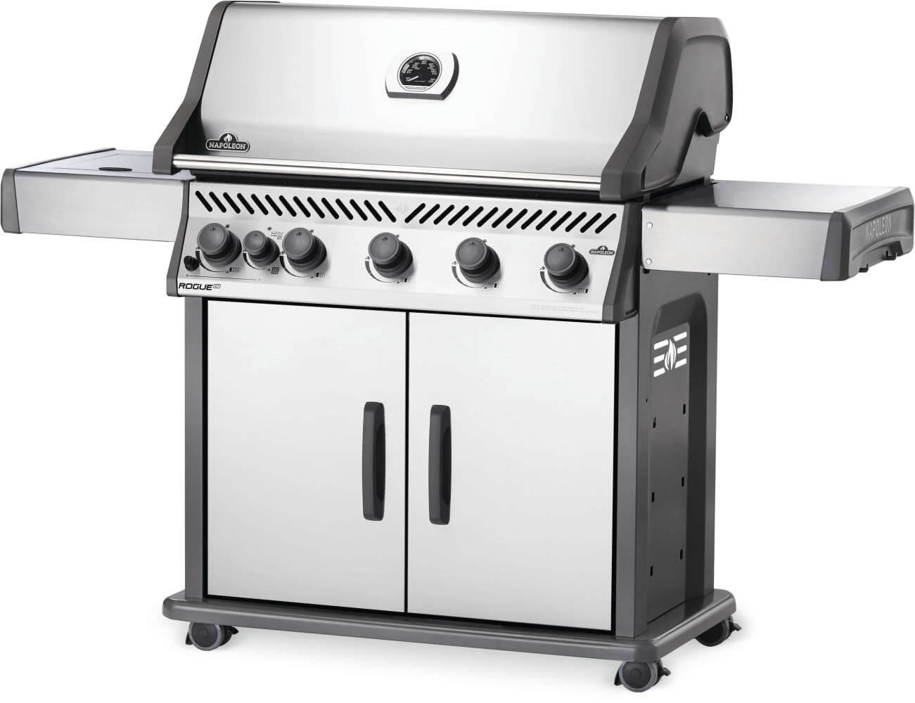 Rogue® XT 625 Natural Gas Grill with Infrared Side Burner and Bonus Smoker Box, Stainless Steel