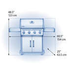 Rogue® XT 525 Natural Gas Grill with Bonus Smoker Box, Stainless Steel