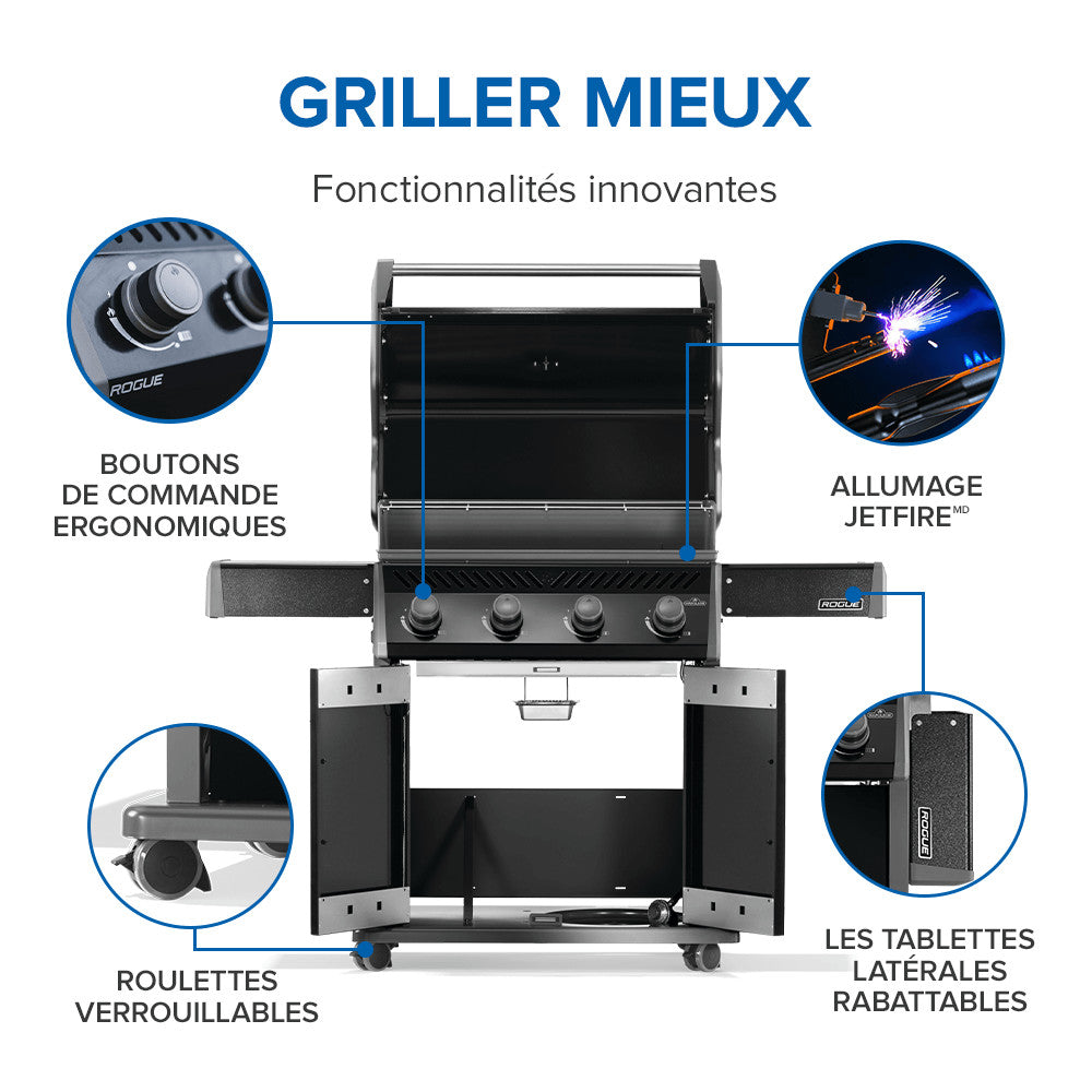 Rogue® 525 Propane Gas Grill, Black