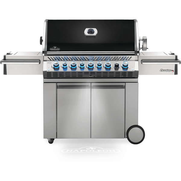Prestige® PRO 665 Natural Gas Grill with Infrared Rear and Side Burners, Black