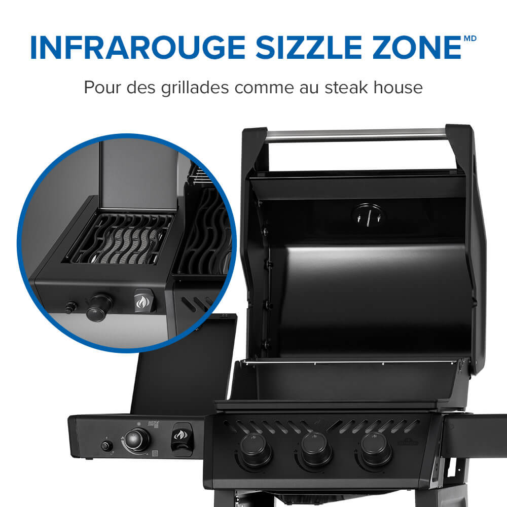 Freestyle™ PRO 365 Propane Gas Grill with Infrared Side Burner, Matte Black