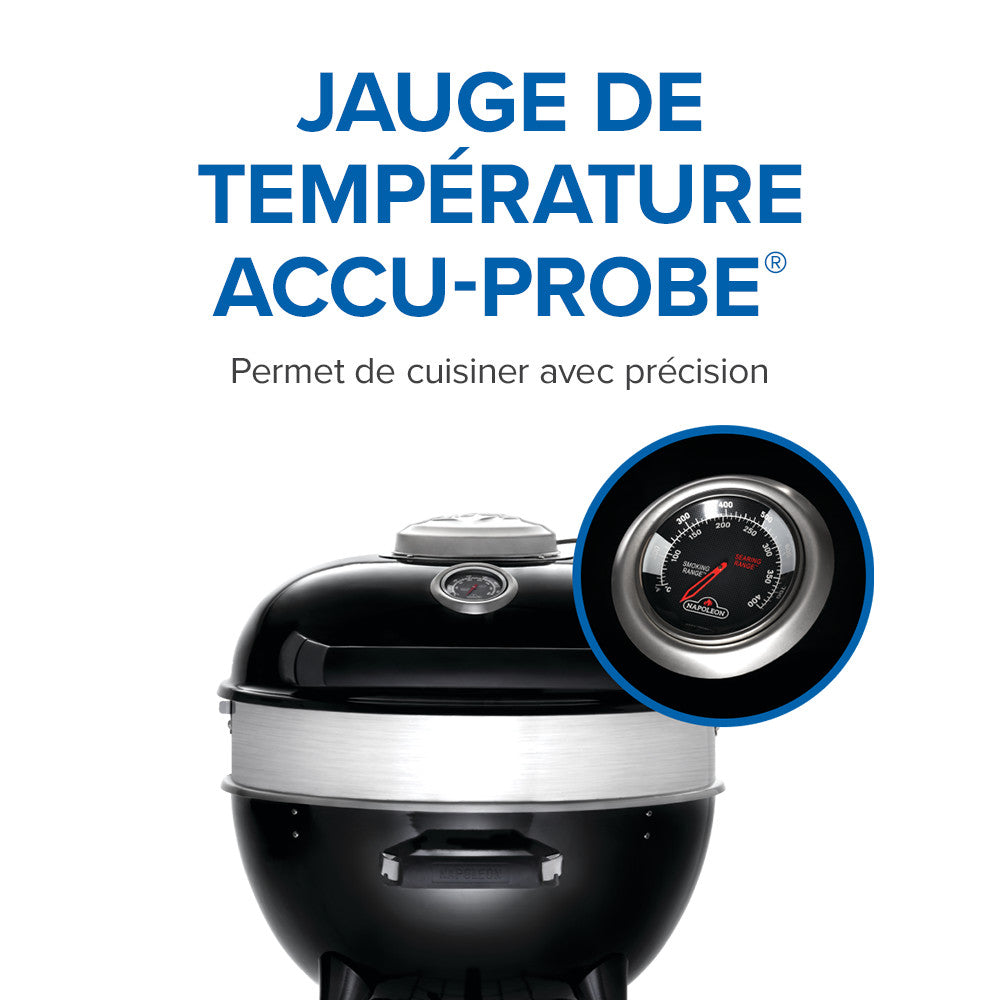 PRO22 Charcoal Kettle Grill, Black