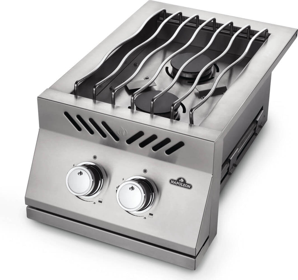 Built-in 500 Series Inline Dual Range Top Burner, Stainless Steel Cover