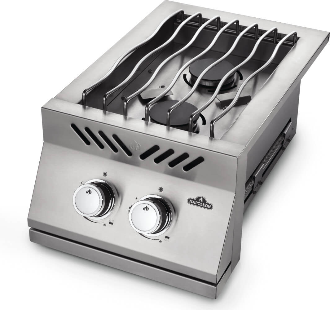 Built-in 500 Series Inline Dual Range Top Burner, Stainless Steel Cover