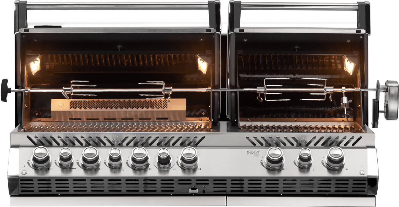 Built-in Prestige® PRO 825 Natural Gas Grill Head with Infrared Bottom and Rear Burner, Stainless Steel