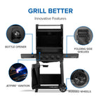 Freestyle™ 425 4-Burner Natural Gas Grill, Matte Black
