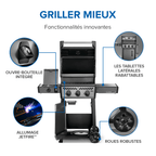 Freestyle™ 365 Propane Gas Grill with Range Side Burner, Graphite Grey