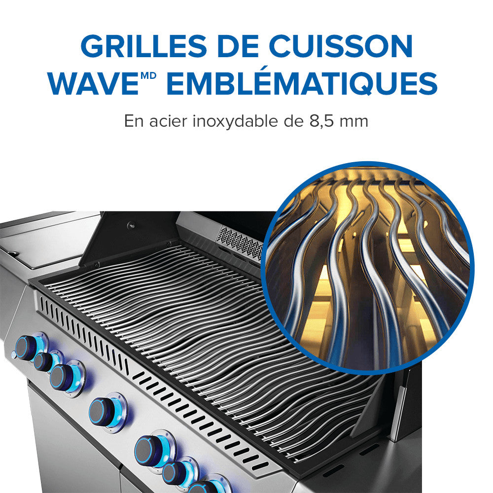 Prestige® 665 Connected, Propane Grill with Infrared Side and Rear Burner, Stainless Steel