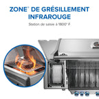 Rogue® PRO-S 625 Natural Gas Grill with Infrared Side and Rear Burners, Stainless Steel