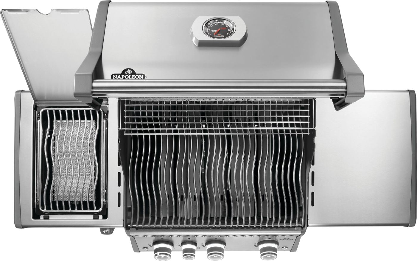Rogue® PRO 425 Propane Gas Grill with Infrared Side Burner, Stainless Steel