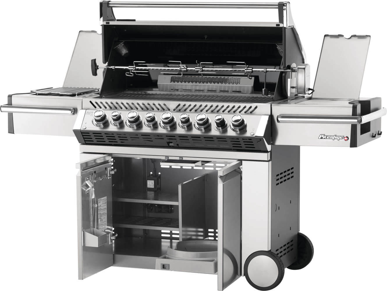 Prestige® PRO 665 Propane Gas Grill with Infrared Rear and Side Burners, Stainless Steel