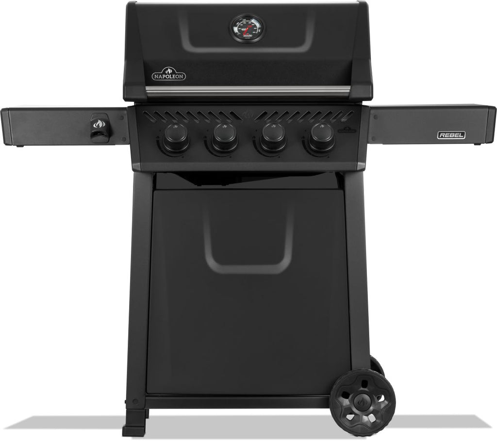 Rebel 4 Propane Gas Grill, Matte Black