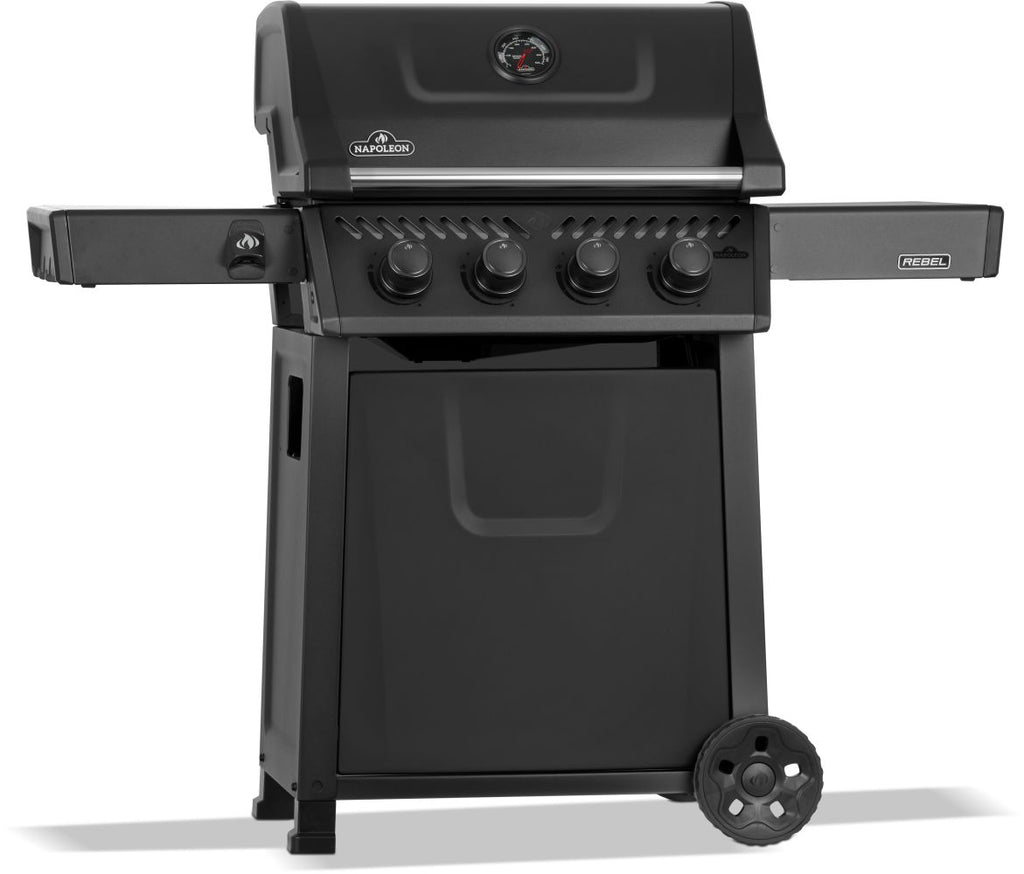 Rebel 4 Natural Gas Grill, Matte Black