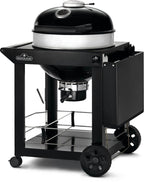 PRO22 Charcoal Kettle Grill, Black with Cart