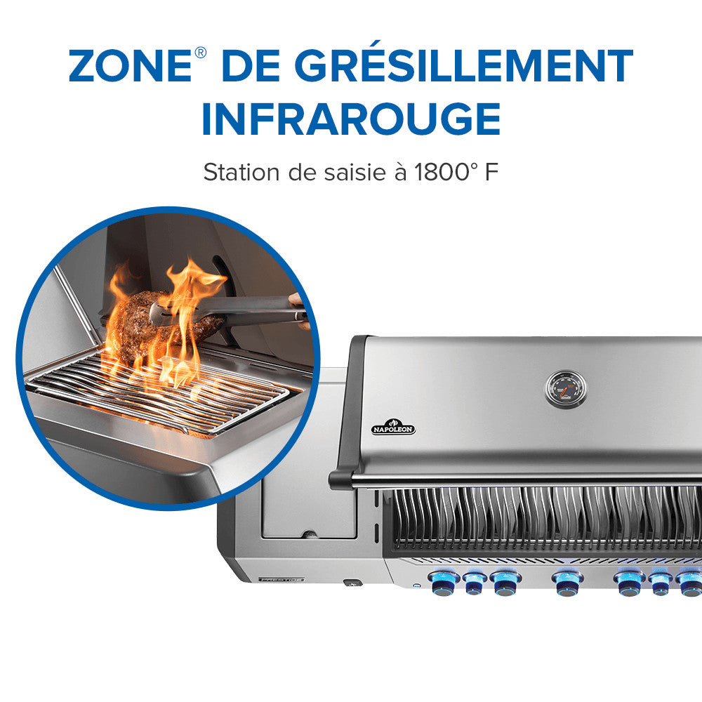 Prestige® 665 Connected, Propane Grill with Infrared Side and Rear Burner, Stainless Steel