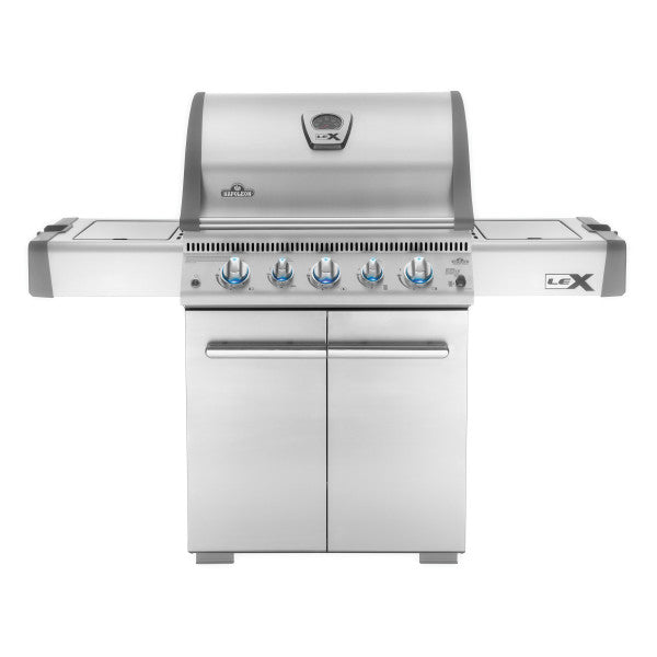 LEX 485 Natural Gas Grill with Infrared Side and Rear Burners, Stainless Steel