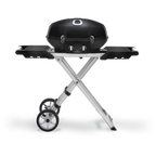 TravelQ™ PRO285X Portable Propane Gas Grill with Scissor Cart, Black
