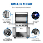 Rogue® 525 Propane Gas Grill, Stainless Steel