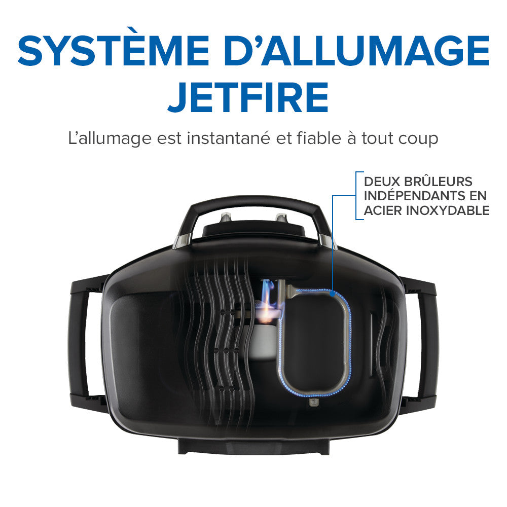 TravelQ™ PRO285 Portable Propane Gas Grill, Black