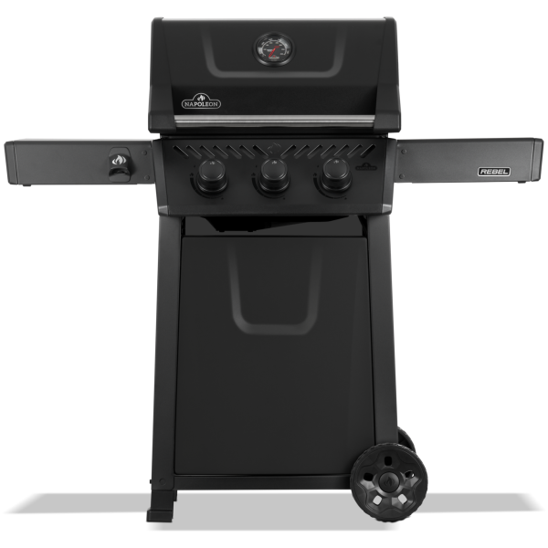 Rebel 3 Natural Gas Grill, Matte Black