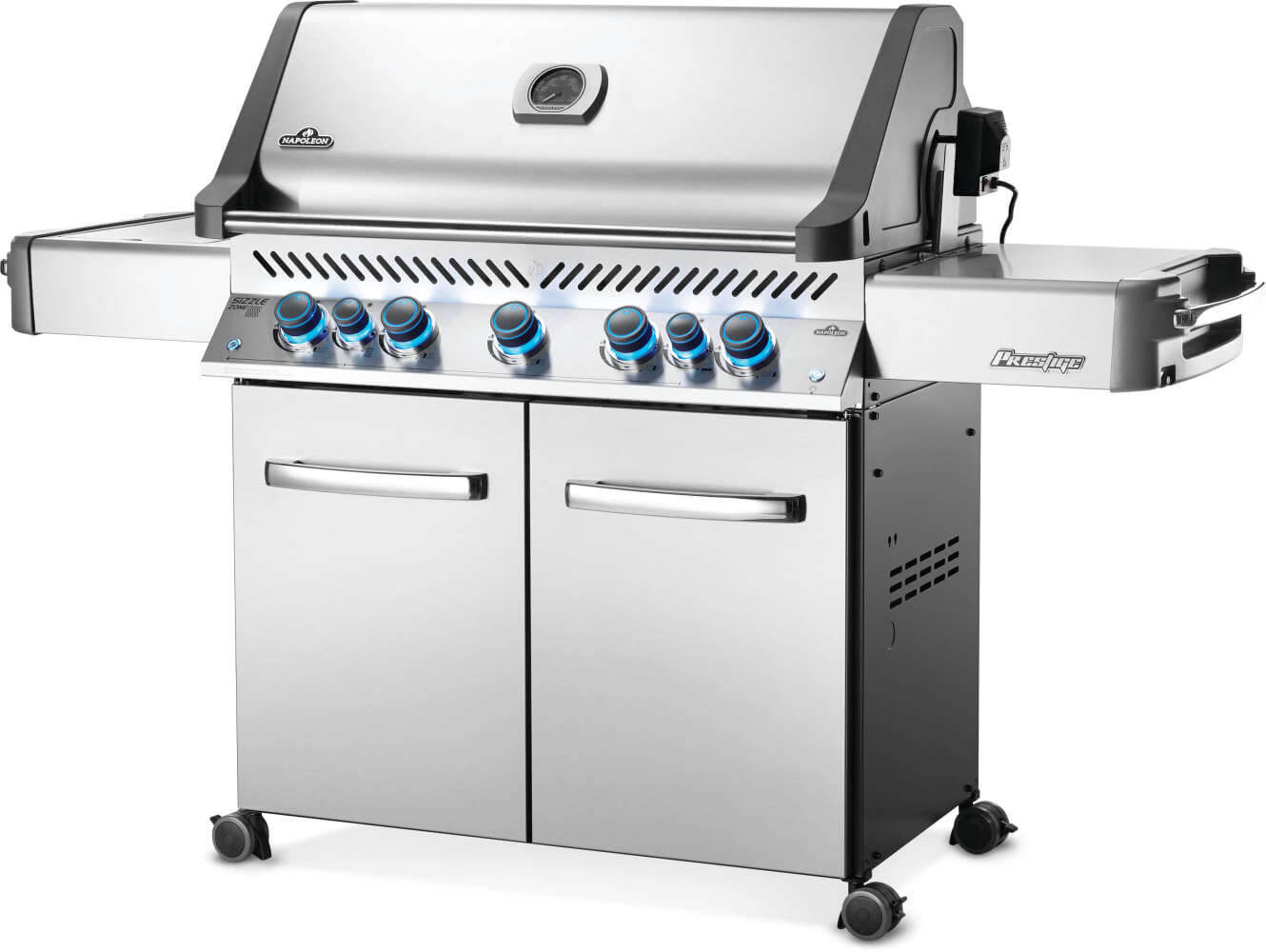 Prestige® 665 Natural Gas Grill with Infrared Side and Rear Burners, Stainless Steel