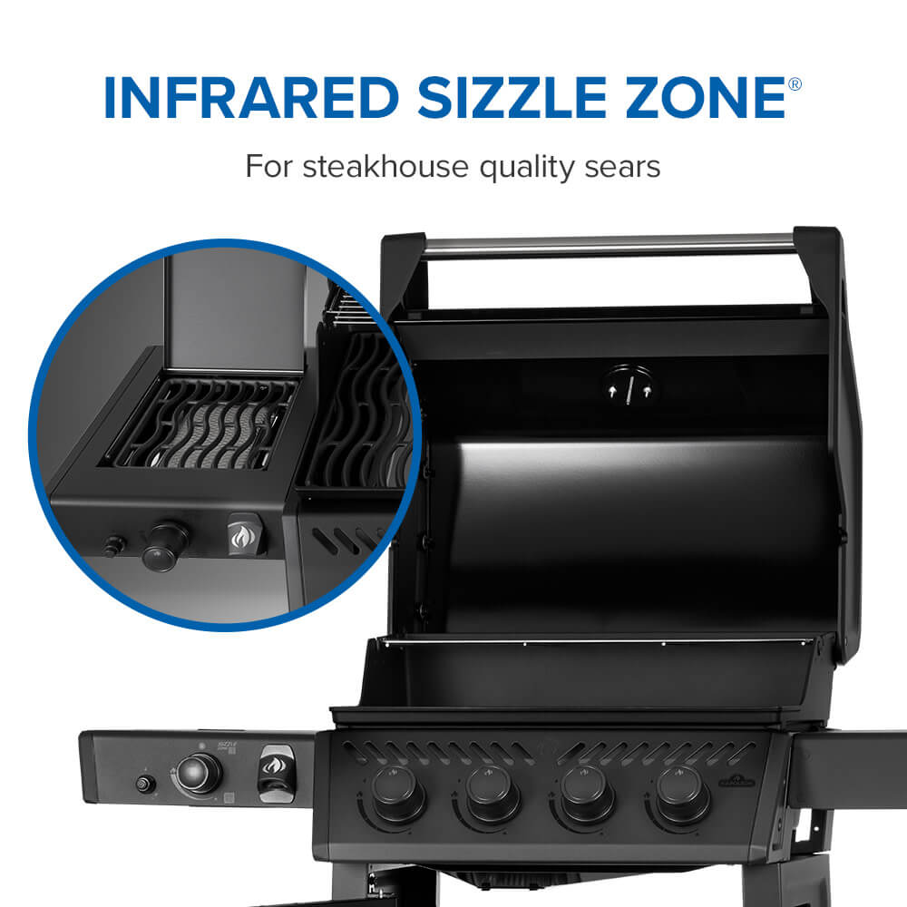 Freestyle™ PRO 425 Propane Gas Grill with Infrared Side Burner, Matte Black