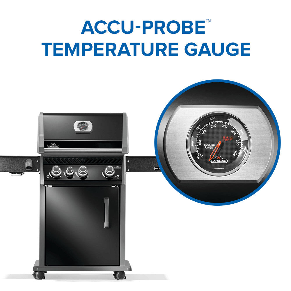 Rogue® PRO 425 Natural Gas Grill with Infrared Side Burner, Black