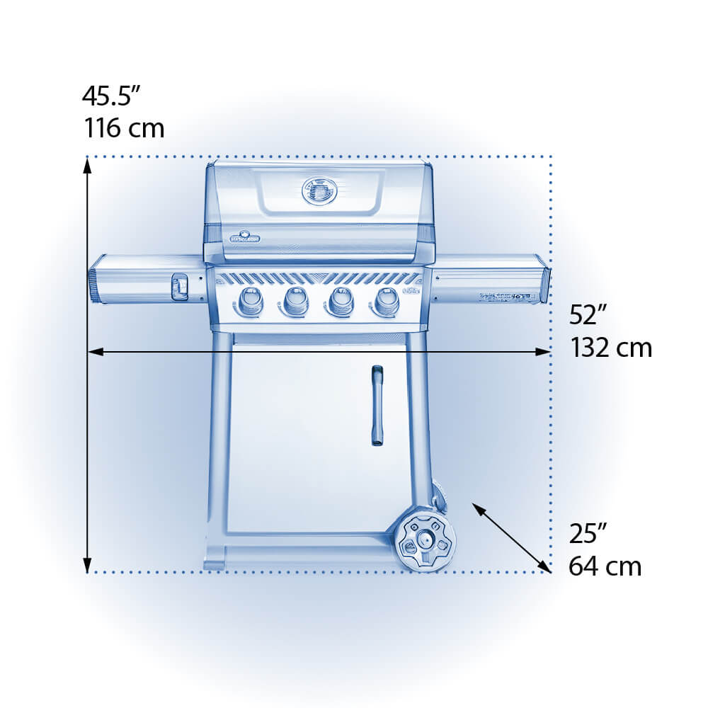 Freestyle™ 425 4-Burner Natural Gas Grill, Matte Black