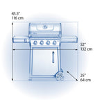 Freestyle™ 425 4-Burner Natural Gas Grill, Matte Black