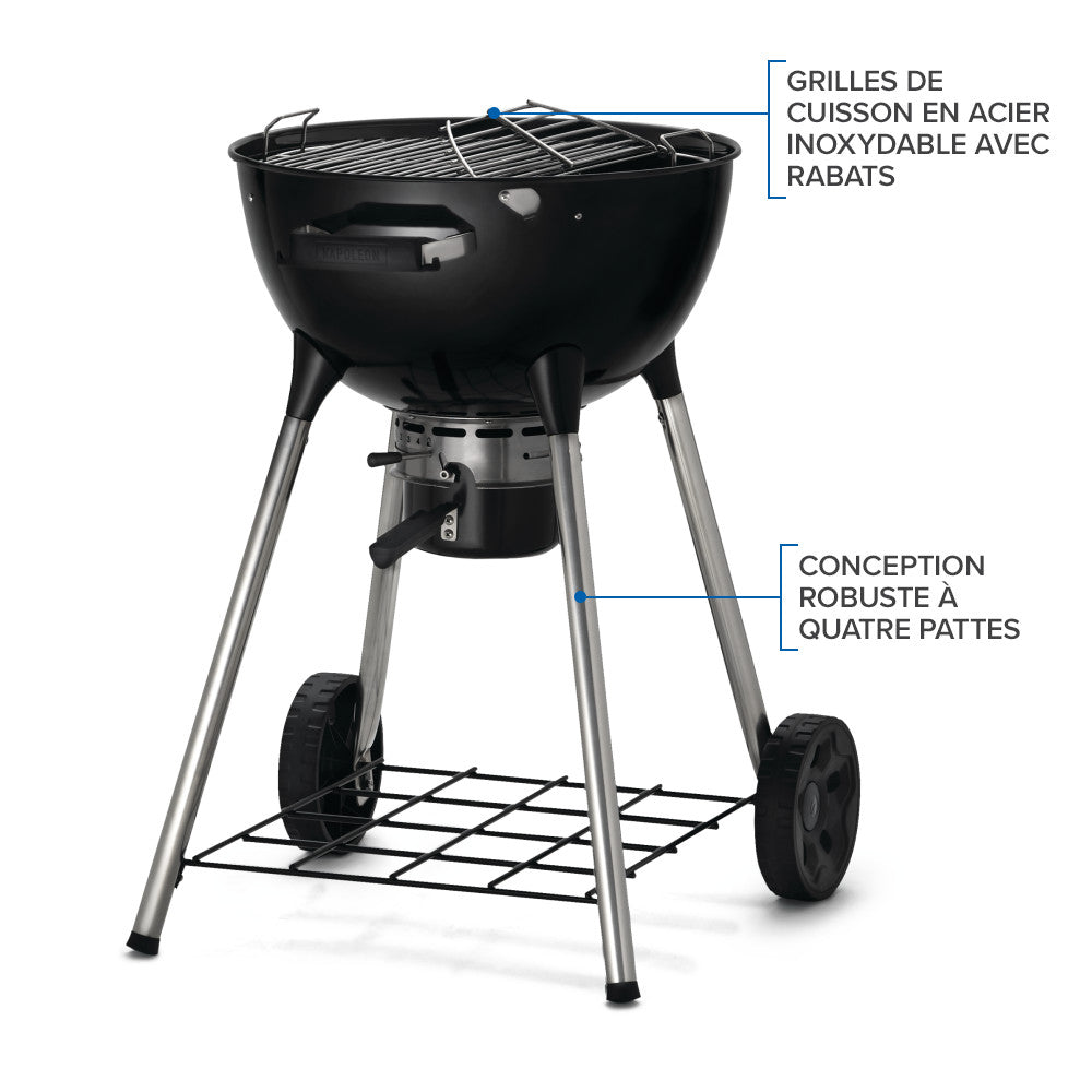 NK18 Charcoal Kettle Grill, Black