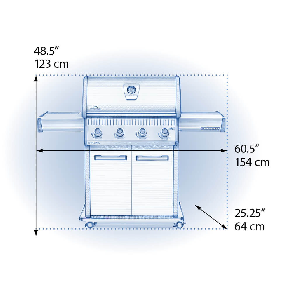 Legend LD4 Propane Gas Grill, Stainless Steel