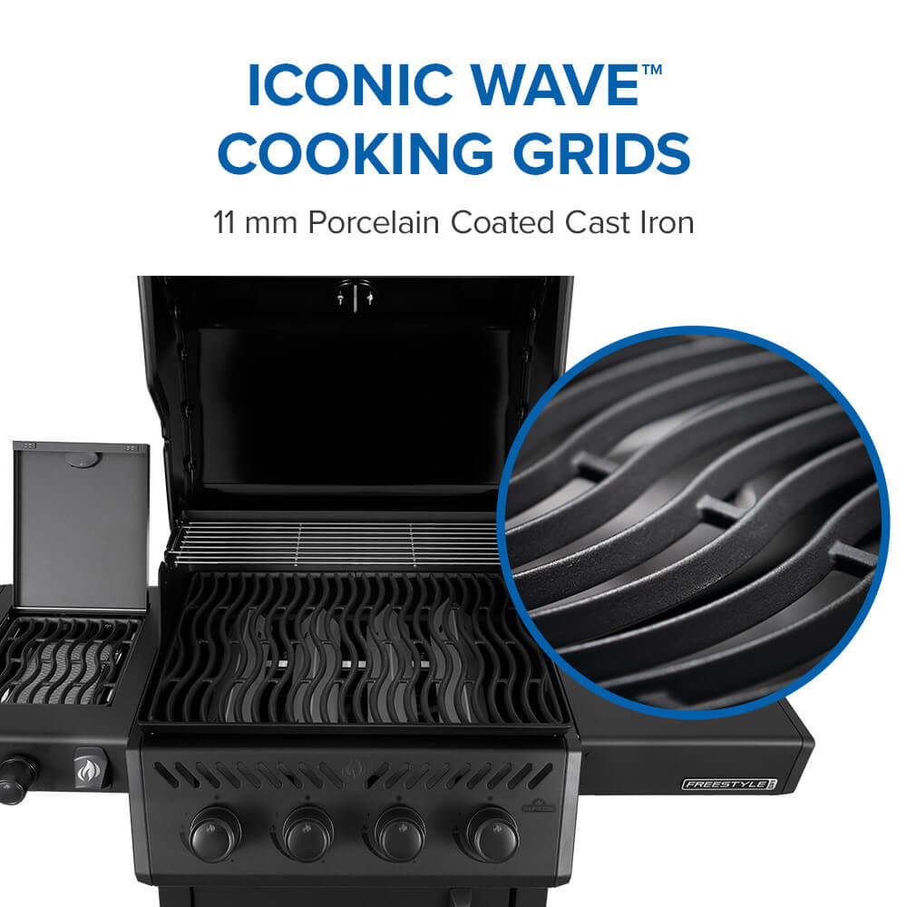 Freestyle™ PRO 425 Propane Gas Grill with Infrared Side Burner, Matte Black