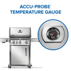 Rogue® PRO 425 Propane Gas Grill with Infrared Side Burner, Stainless Steel