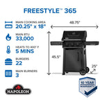 Freestyle™ 365 3-Burner Propane Gas Grill, Matte Black