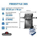 Freestyle™ 365 Propane Gas Grill, Graphite Grey