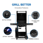 Freestyle™ PRO 365 Propane Gas Grill with Infrared Side Burner, Matte Black