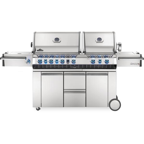 Prestige® PRO 825 Propane Gas Grill with Power Side Burner and Infrared Rear & Bottom Burners, Stainless Steel
